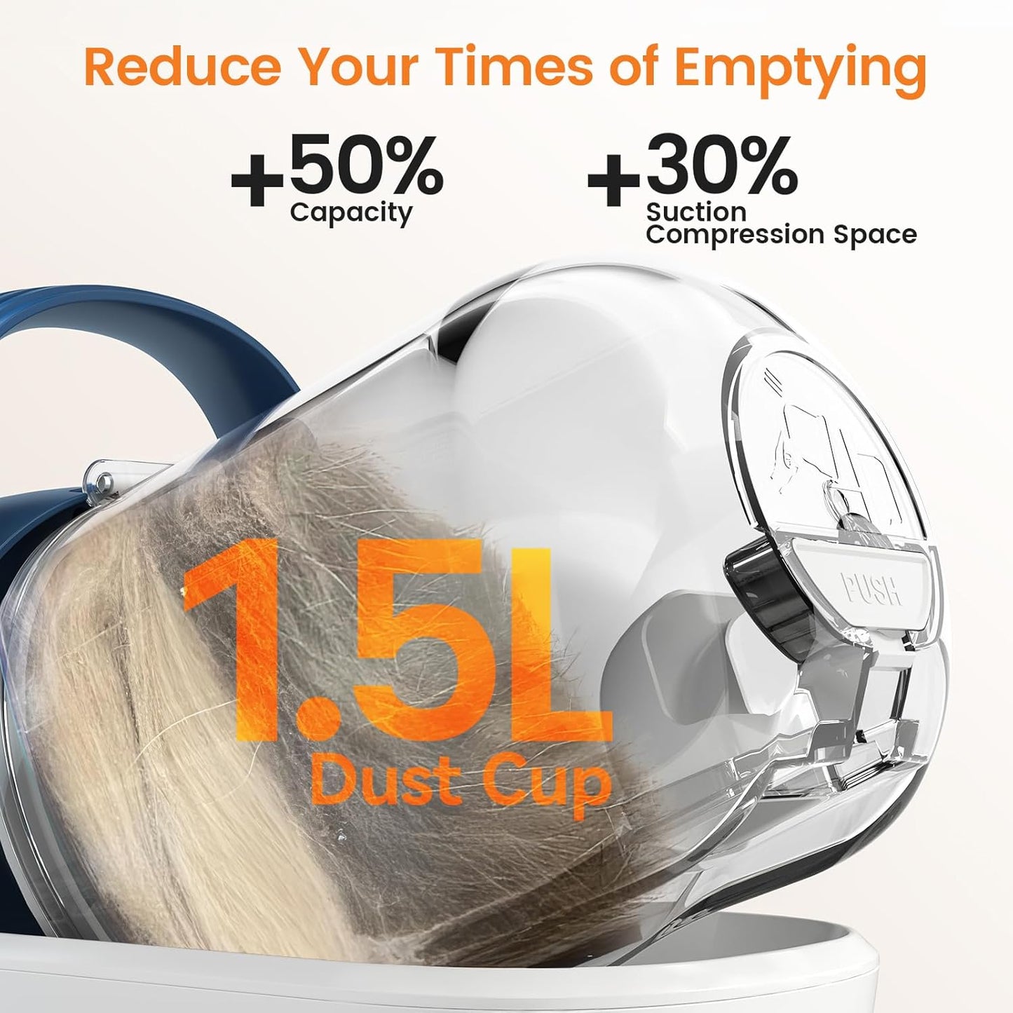 Ultimate Dog Grooming Vacuum Kit - 7-in-1 Pet Grooming Tools, Clipper & Nail Grinder, 1.5L Dust Cup for Effortless Shedding & Home Cleaning